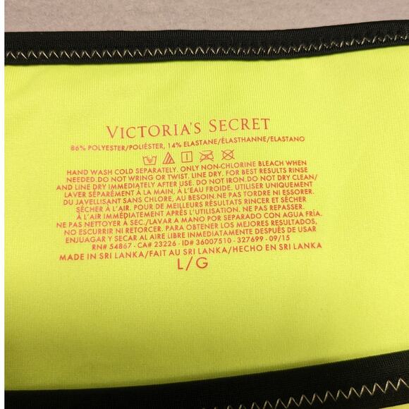 Victoria's Secret Bikini Bottoms Women's Large Yellow/Green Black NWT - Picture 8 of 12